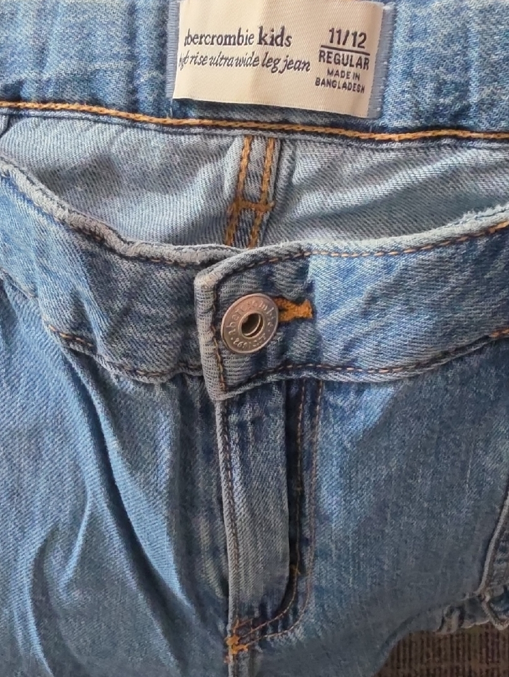 abercrombie kids light blue wide leg jeans